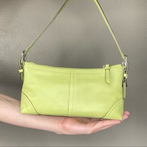 Vintage Lime Green Leather Coach Purse